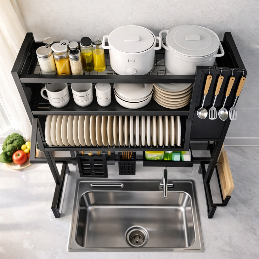 Escurridor Platos Doble Gabinete Luxo