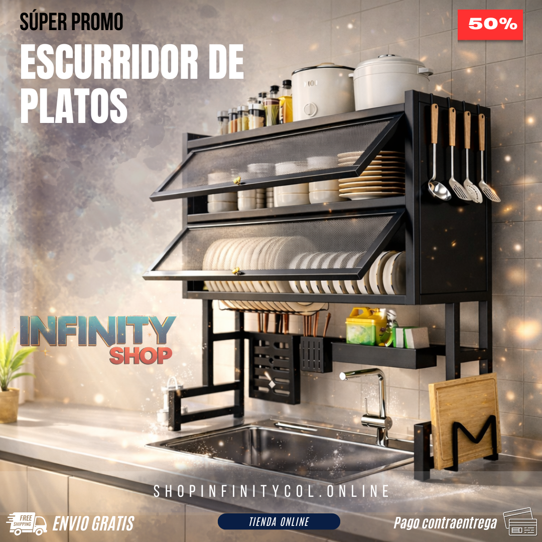 Escurridor Platos Doble Gabinete Luxo