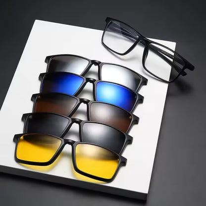 COMBO GAFAS MAGNETICAS 5 LENTES + ESTUCHE 🎁